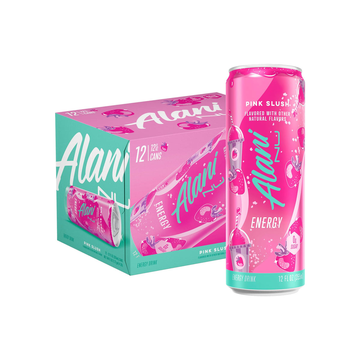 Alani Nu JUICY PEACH, Sugar Free, Low Calorie Energy Drinks, 200mg Caffeine, Biotin, B Vitamins, Zero Sugar, 10 Calories, 12 Fl Oz Cans, 24 Pack