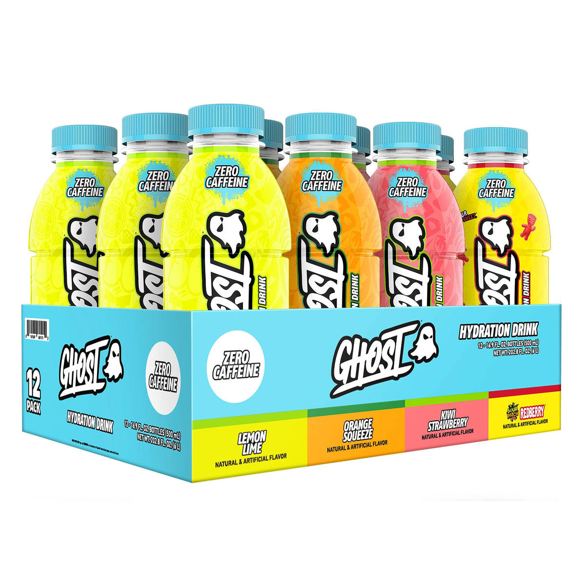 GHOST Hydration Drink, Zero Sugar, 12 Pack, Welch’s Grape - 16.9 Fl Oz