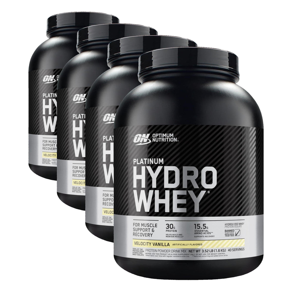 Optimum Nutrition Platinum Hydrowhey Protein Powder, Velocity Vanilla,3.5LB
