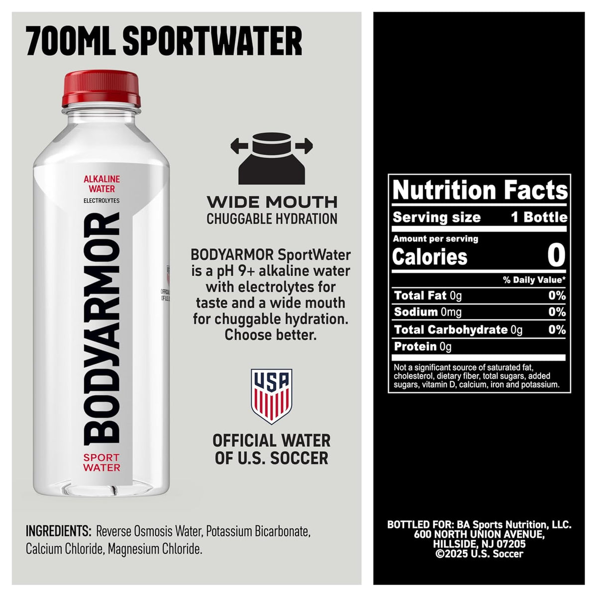 BODYARMOR SportWater, High Alkaline Water Pack + Electrolytes, 0.7L (24 Pk)