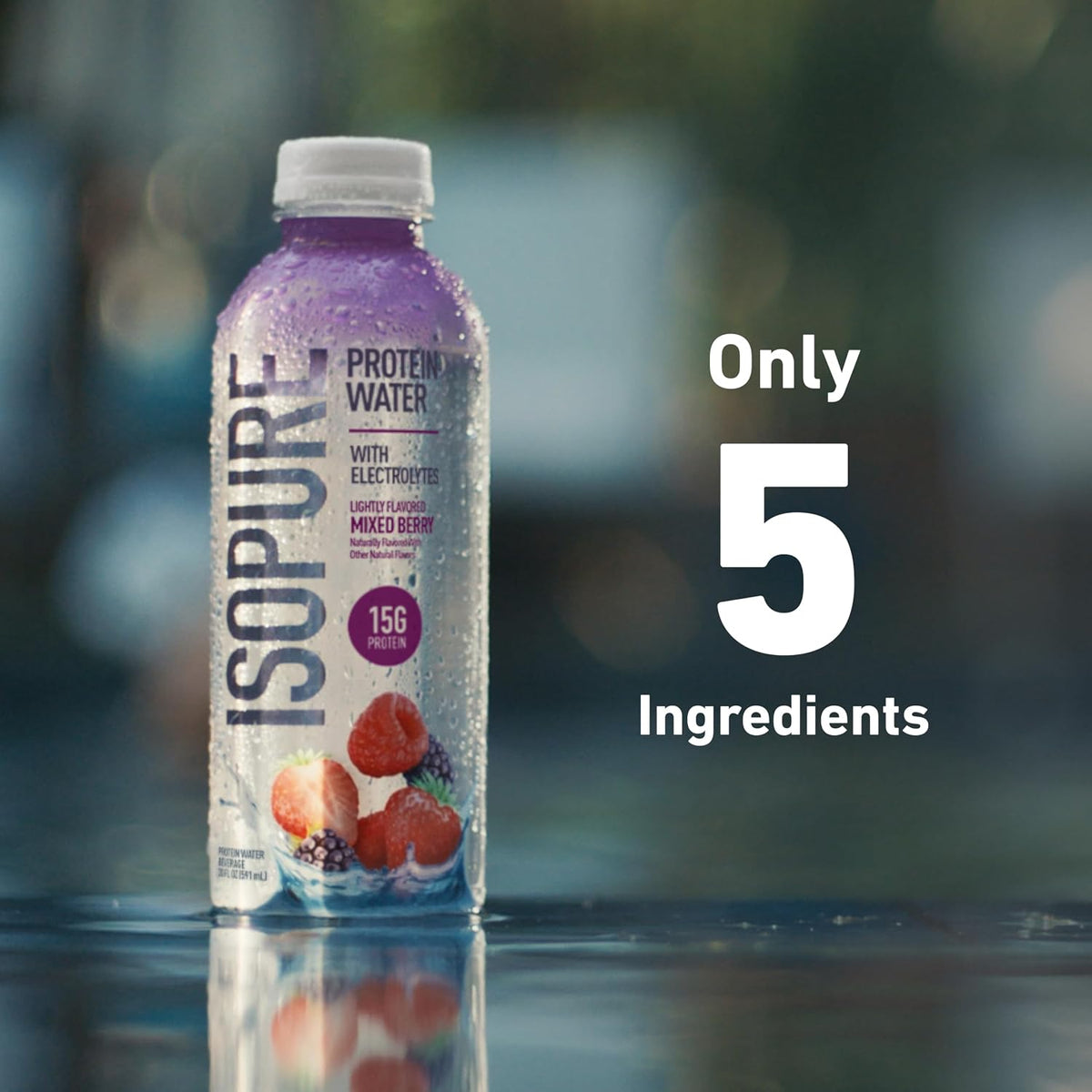 Isopure Clear Protein Water with Electrolytes Mixed Berry 20 oz, 12ct